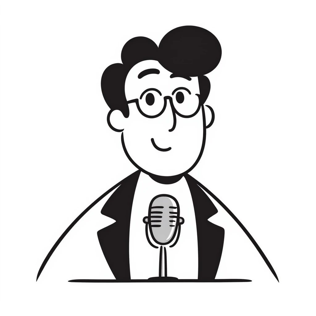 Man speaking into a microphone, presenter or singer emoji
