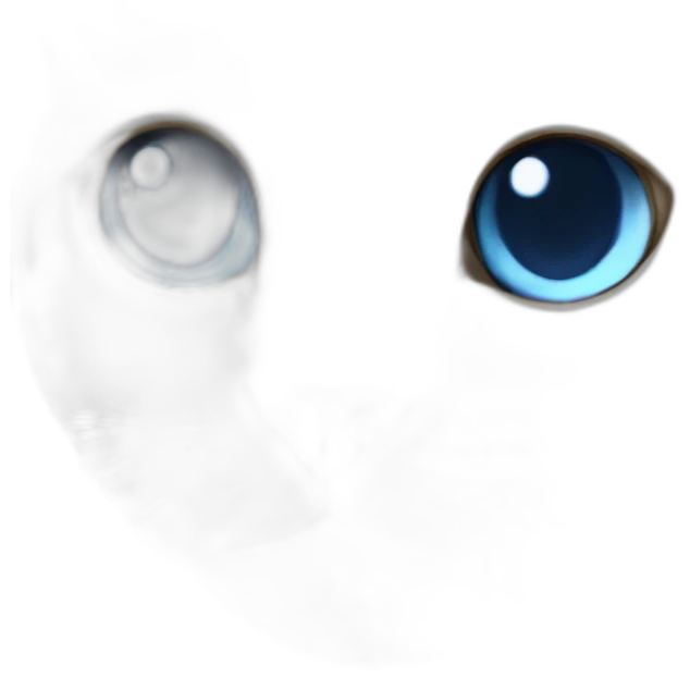 White cat blue eyes lop - eared emoji