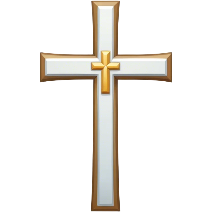 Christliches Kreuz, nur Umrandung, von innen weiß emoji