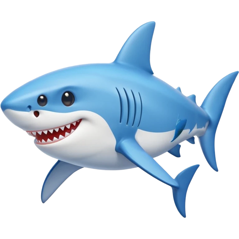 cartoon shark with blue shoes emoji