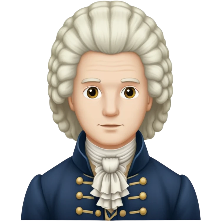18th century colonial powdered wig emoji