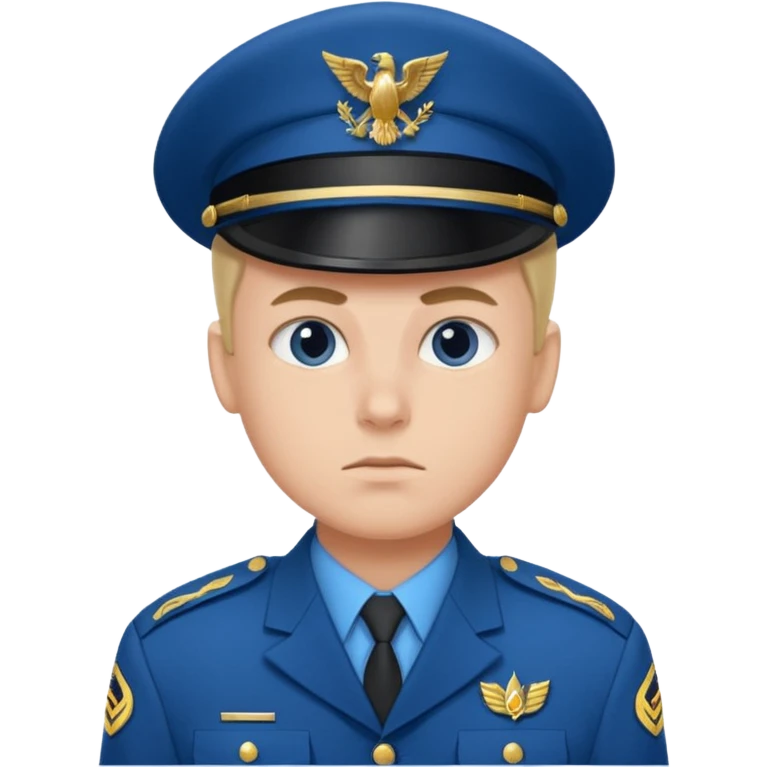 blue uniformed soldier emoji