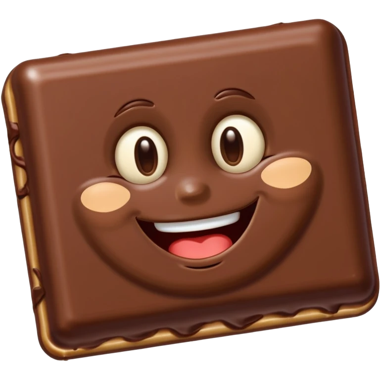  chocolate bar with a face emoji