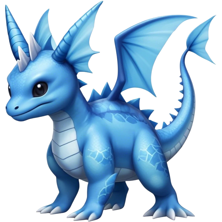 Edgy cool Lapras-Vaporeon-creature-hybrid full body  emoji
