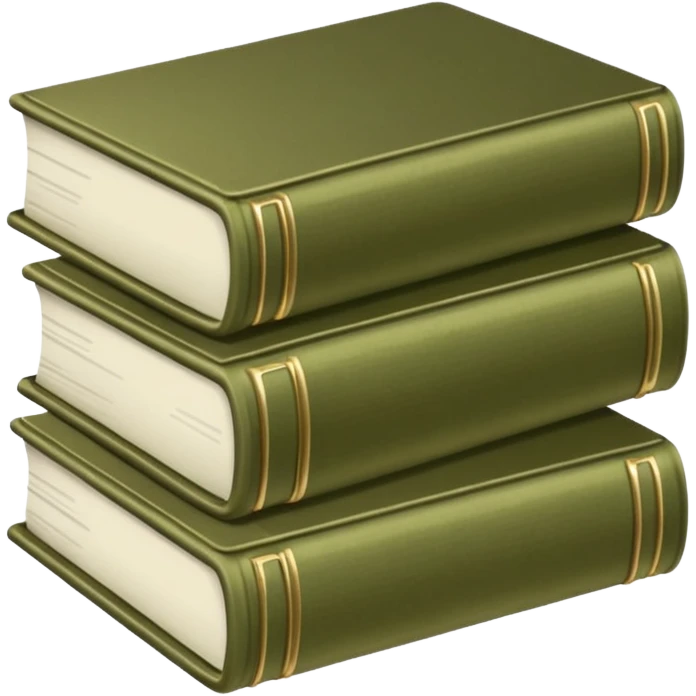 khaki satin books emoji
