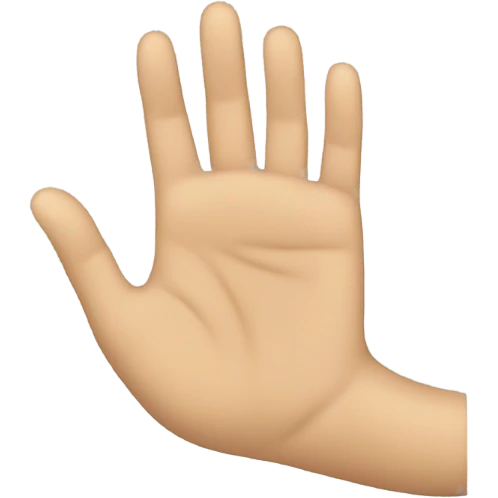flat hand side view emoji