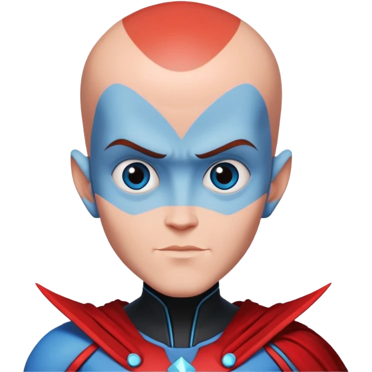 Mega mind but red skin not blue skin emoji