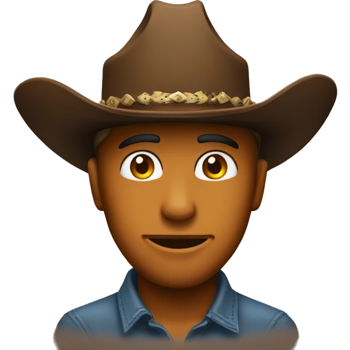 love eyes emoji with a cowboy hat  emoji