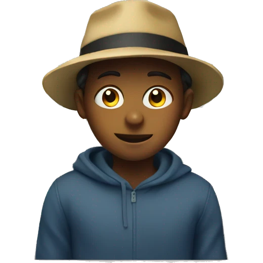 boy with hat by window emoji