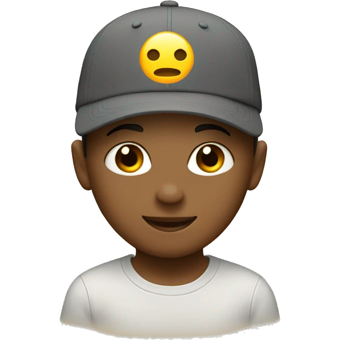 A cap on the head like on Pinterest, cute beige emoji