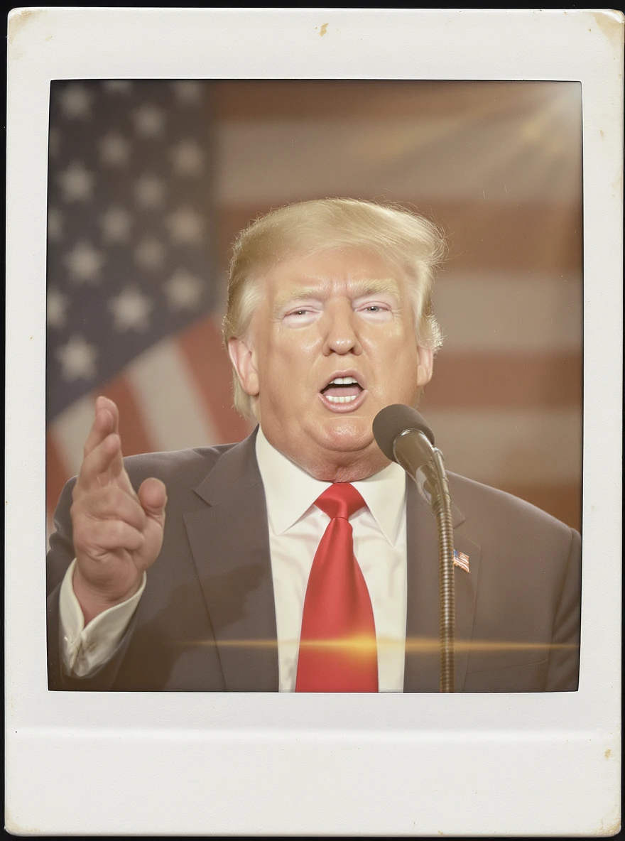 Donald Trump speaking at a rally emoji