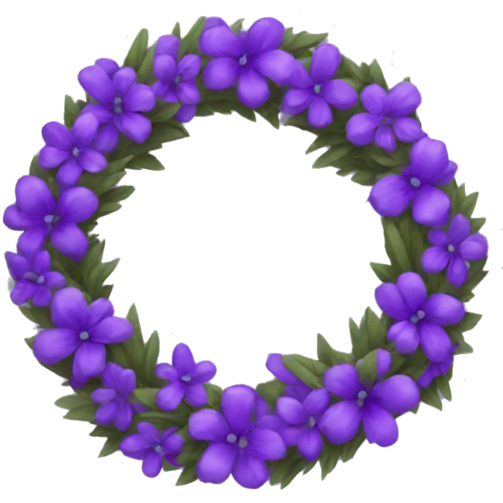 Purple wreath emoji