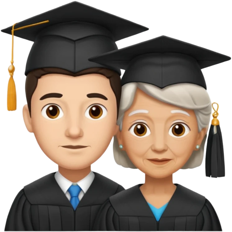 NIETO EGRESADO CON SU ABUELA emoji