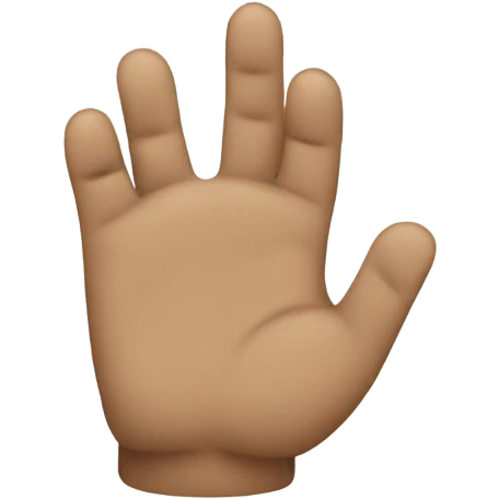 Persona saludando, con la mano extendida emoji