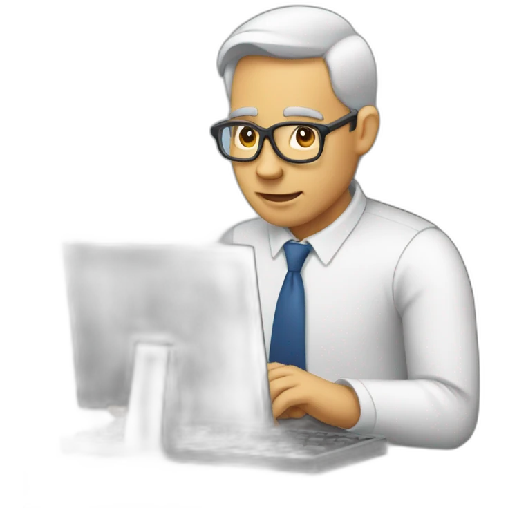 man typing emoji