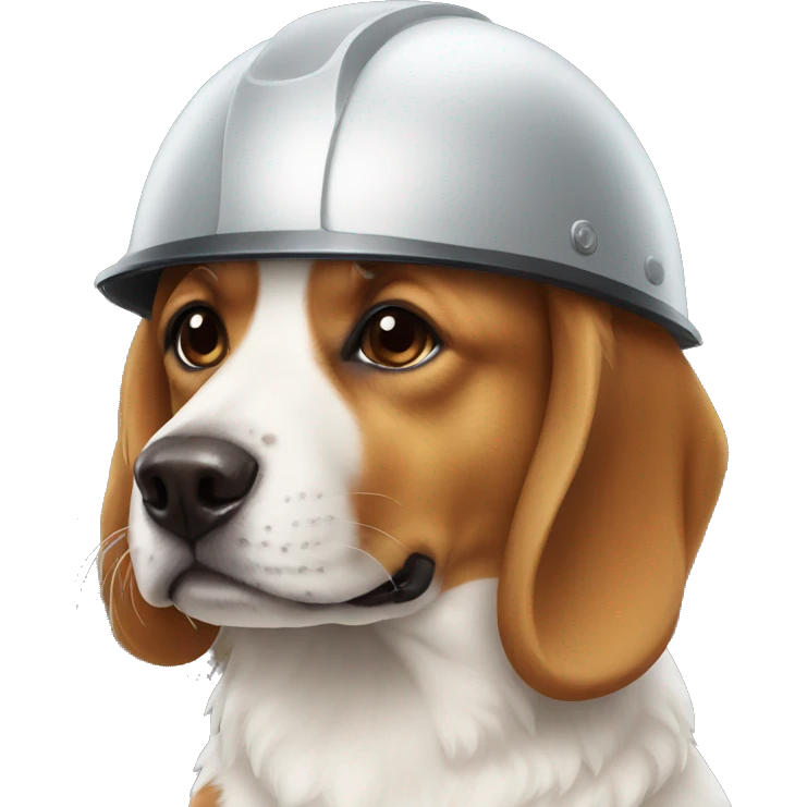 Dog with helmet  emoji