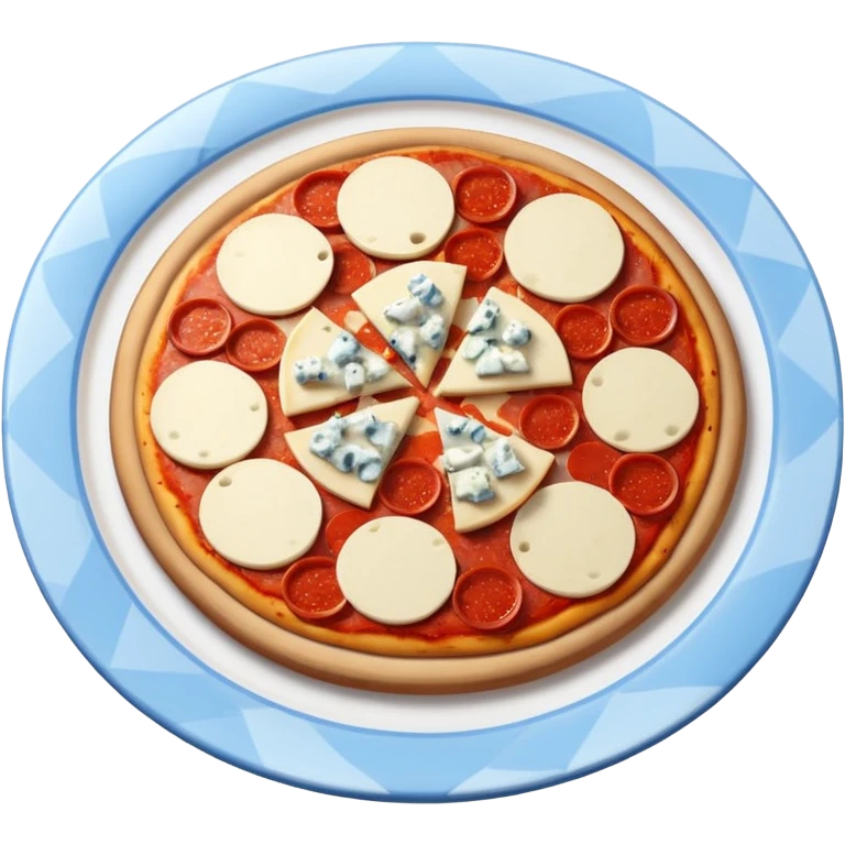 The pizzas have the colors of France on them emoji