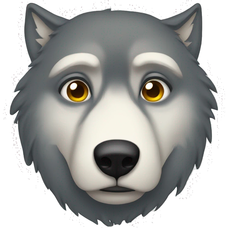 Sad wolf face emoji