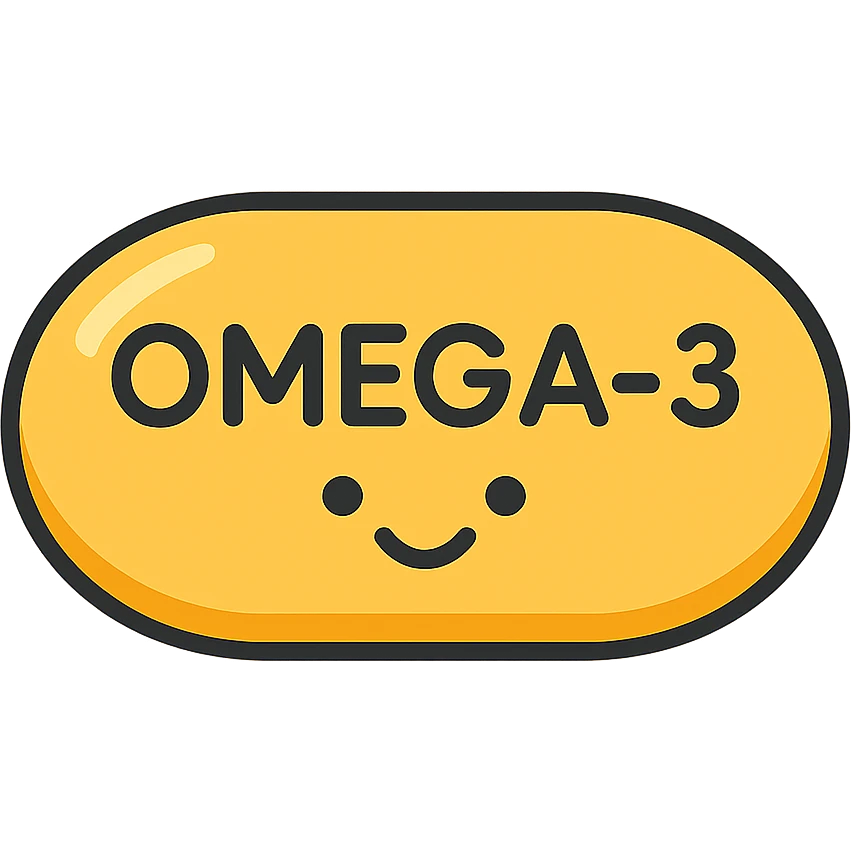 Omega-3 fish oil capsule, anti-inflammatory supplement emoji