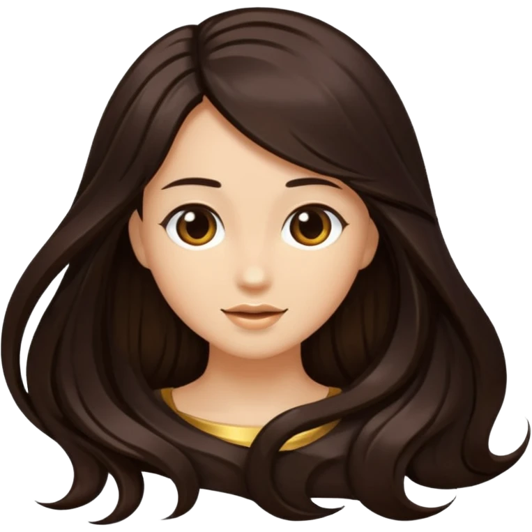 long lustrous hair emoji