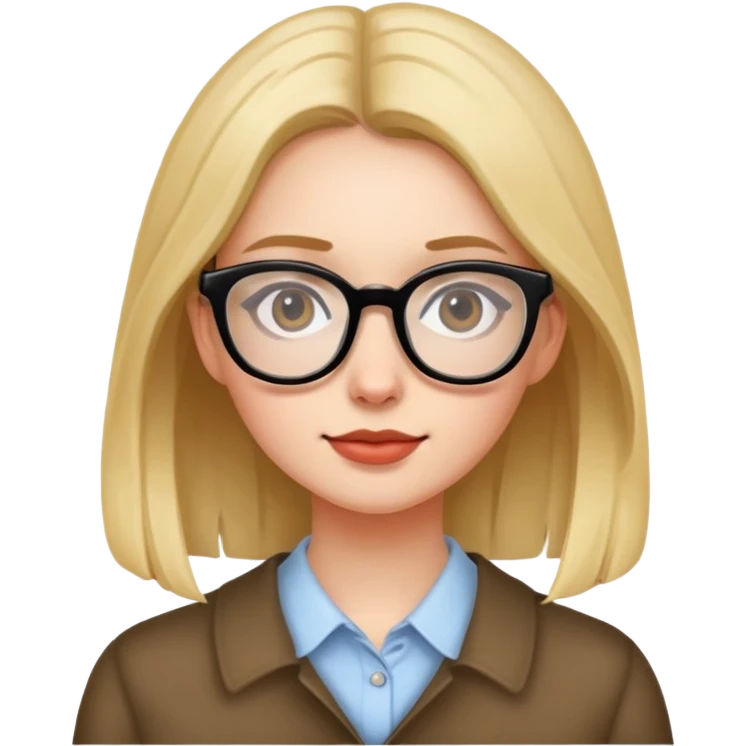 Девочка в очках emoji