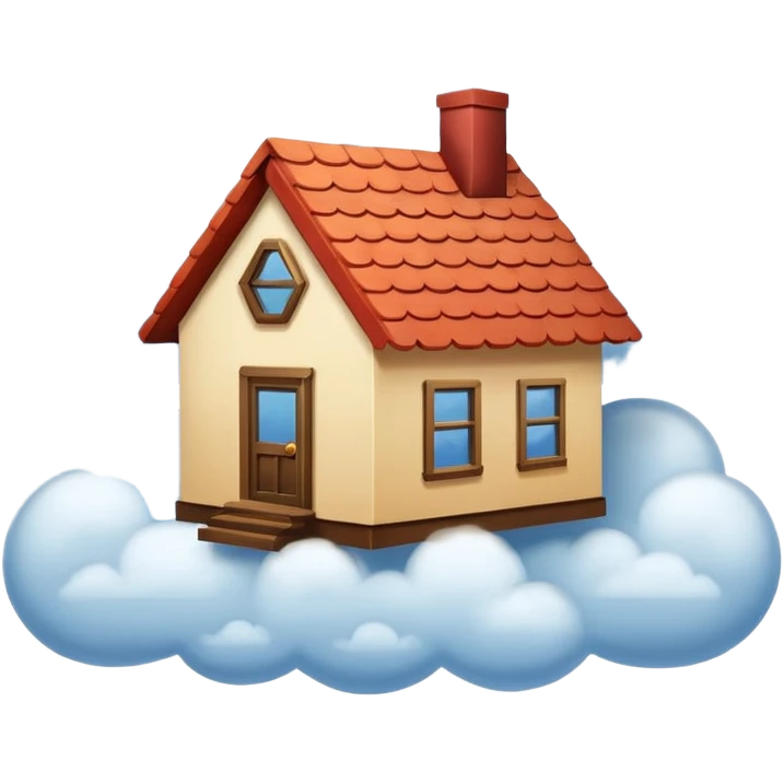 house made of clouds material  emoji