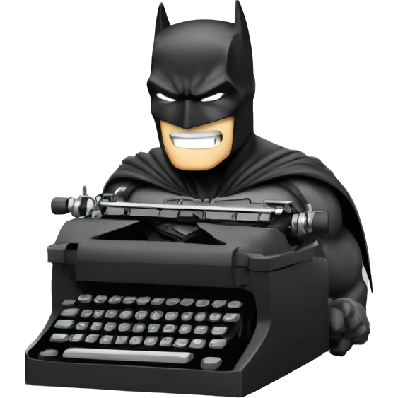 batman typing on typewriter emoji