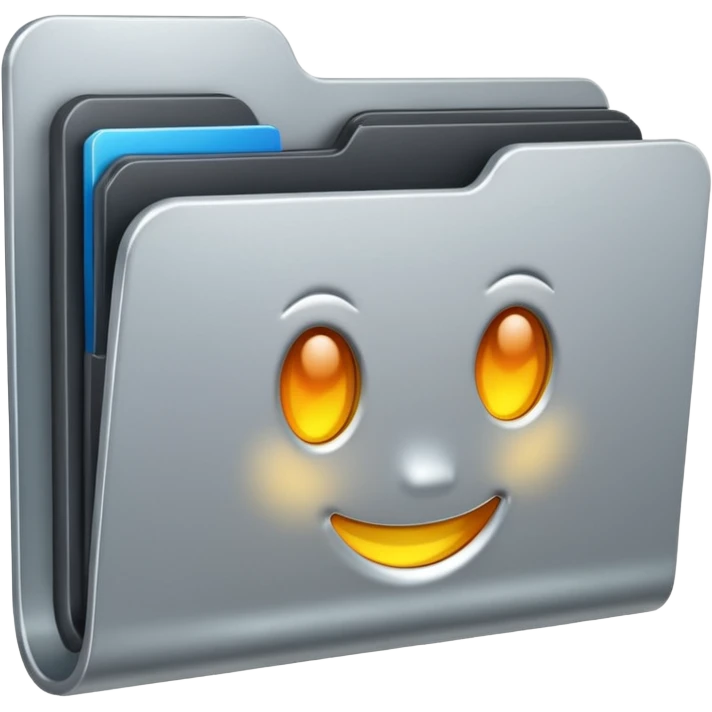 computer folder no face emoji