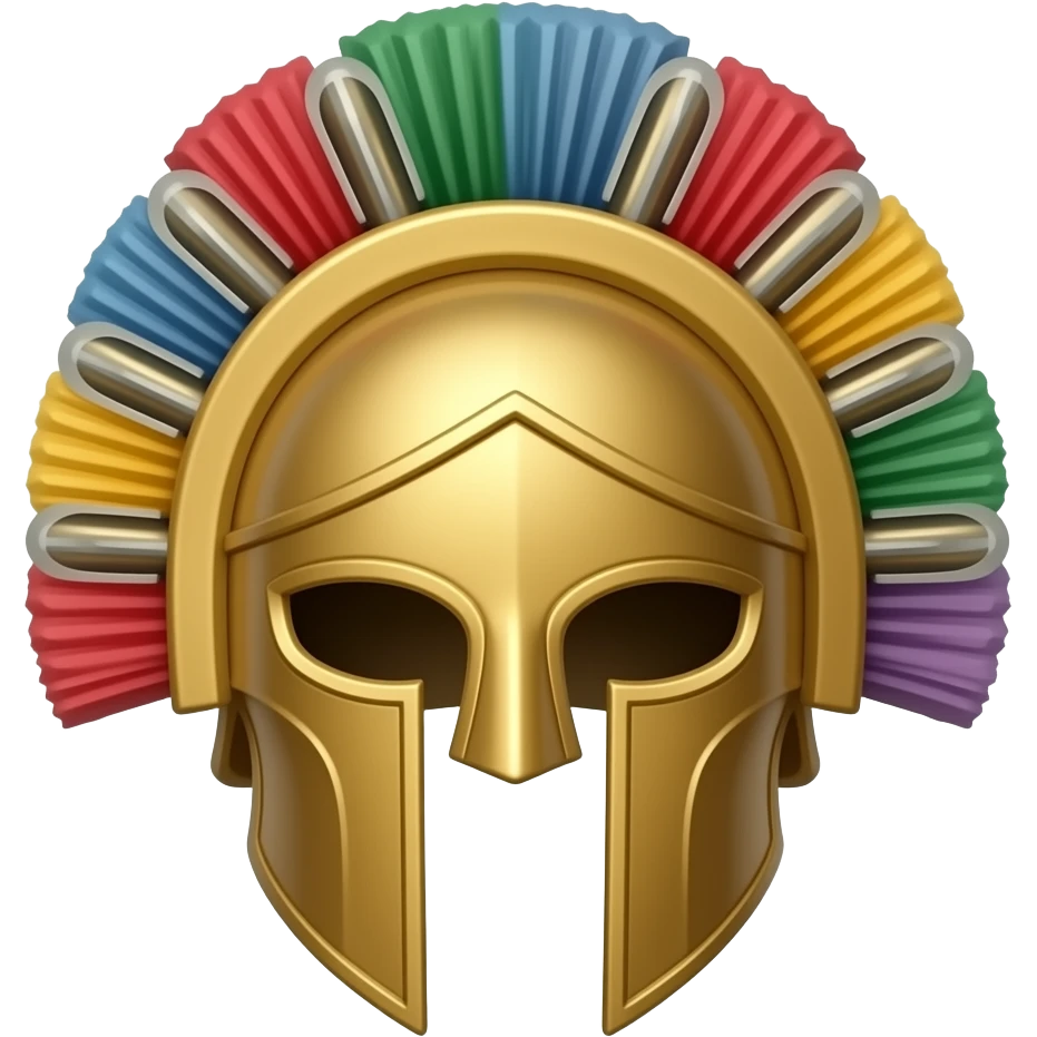 Spartans helmet facing front emoji
