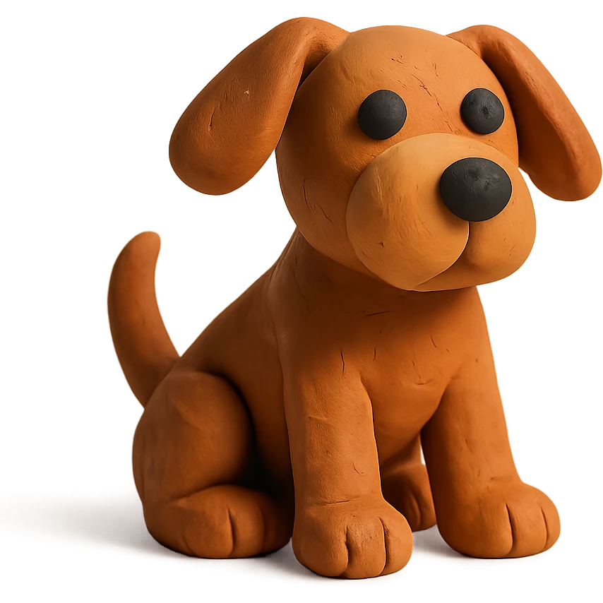 dog claymation style emoji