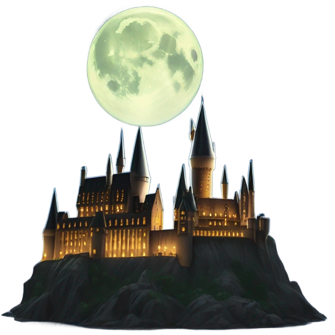Hogwarts at night emoji