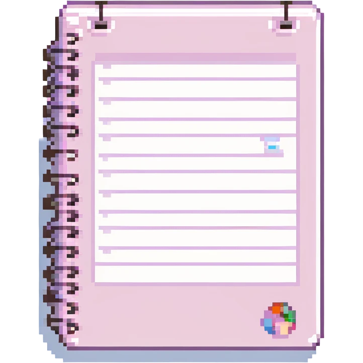 pink diary emoji