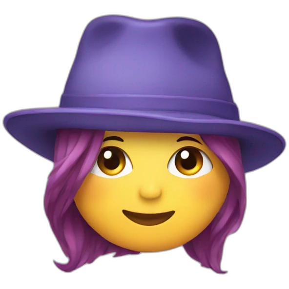 Cute hat emoji