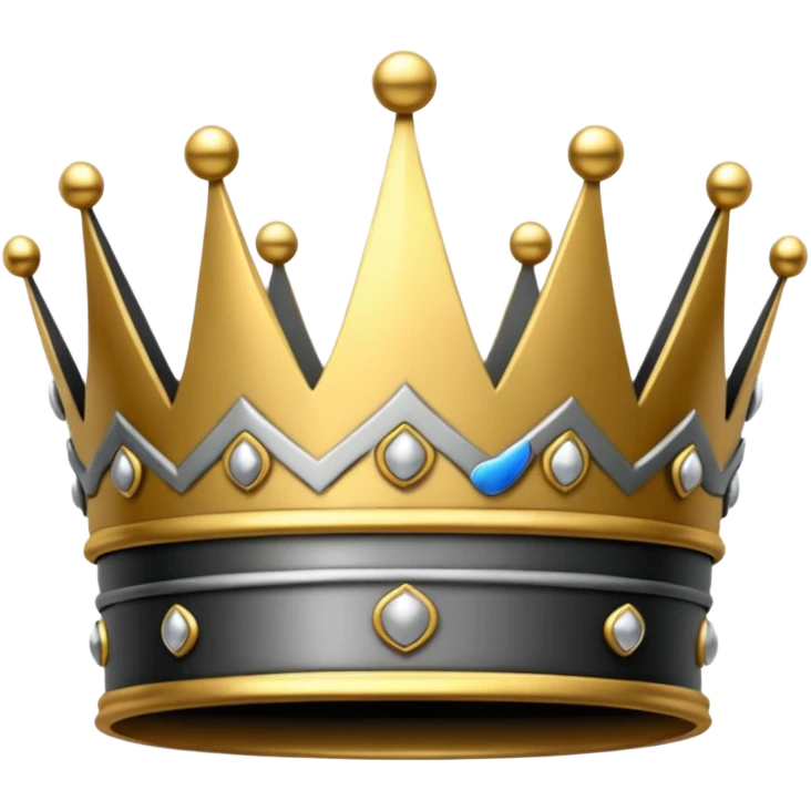 crownfull black and grey dark style emoji