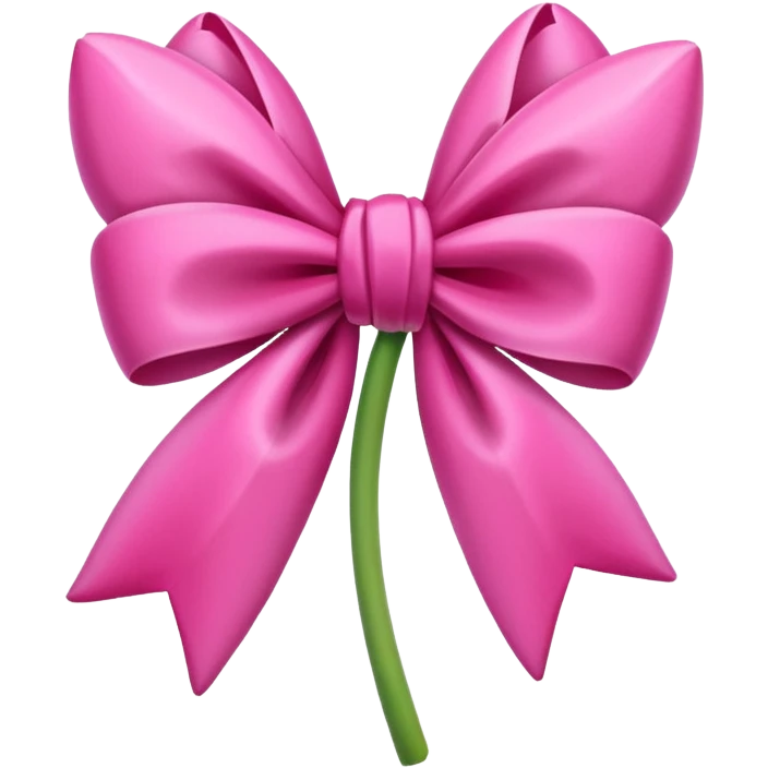 Pink tulips with a bow emoji