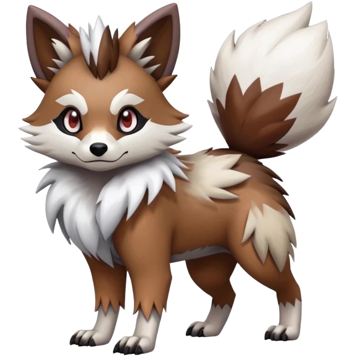  Zigzagoon-Furret-Lycanroc-Hybrid (Full body) emoji