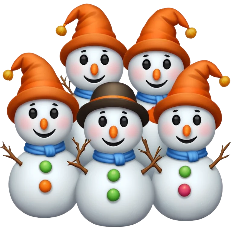 hatted snowmen  emoji
