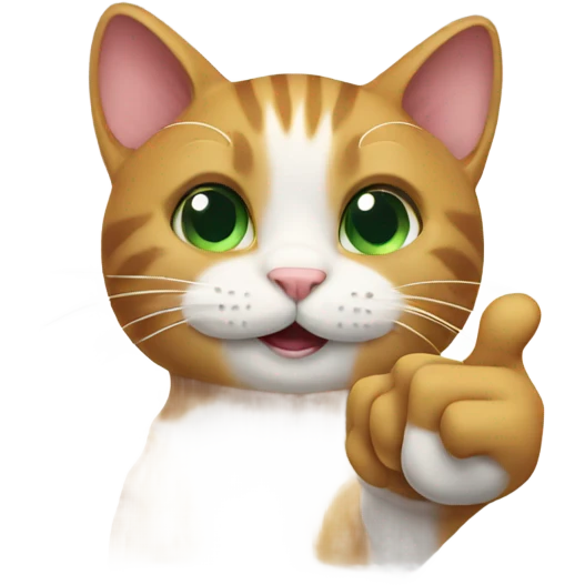 Cat with thumb up emoji