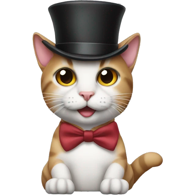 cat with tophat emoji