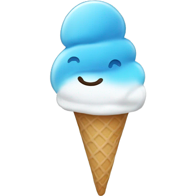 Blue ice cream emoji