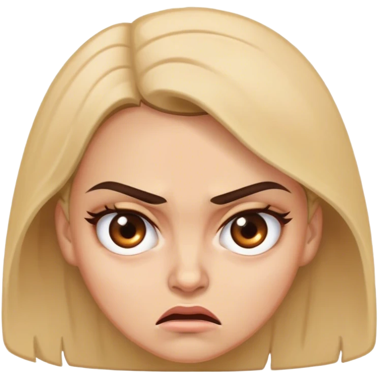 rosa claro, mulher revirando os olhos brava emoji