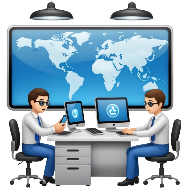 Digital Labour and an example of Agents at work in a workplace setting. emoji