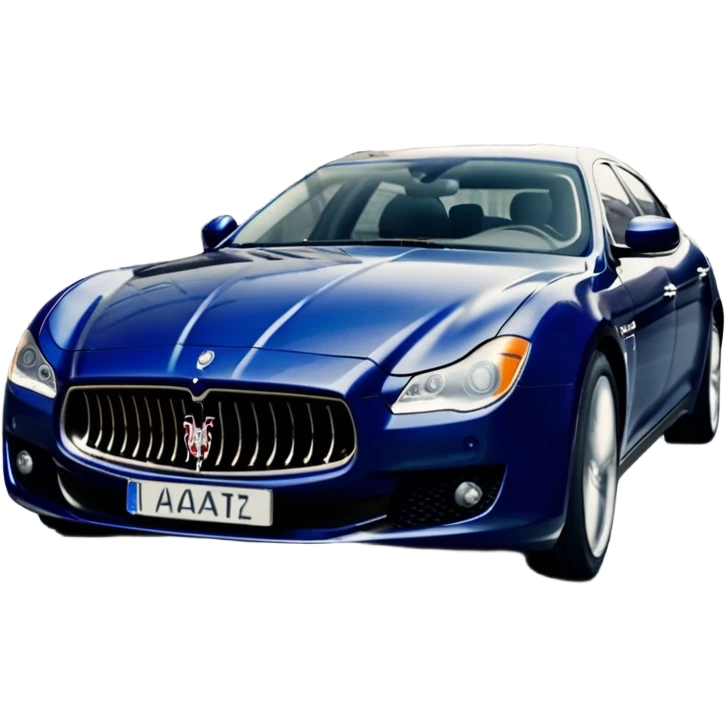 Maserati Quattroporte (2022) – cinematic-realistic Maserati Quattroporte emoji, its striking Italian design turning heads as it effortlessly maneuvers through the streets of Milan. The engine roars with Italian flair, echoing the car's racing heritage while enveloping the driver in an atmosphere of true luxury. emoji