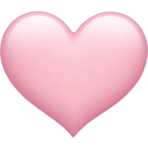 Light pink heart emoji