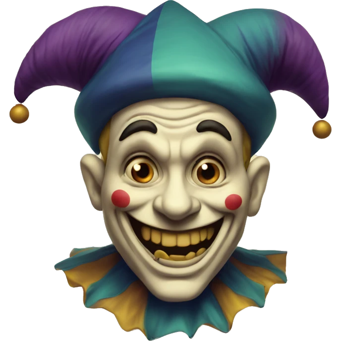vintage scary jester  emoji