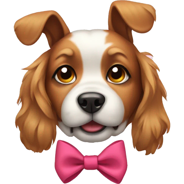 dog with bow  emoji