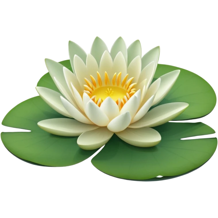 white water lily circle leaf emoji