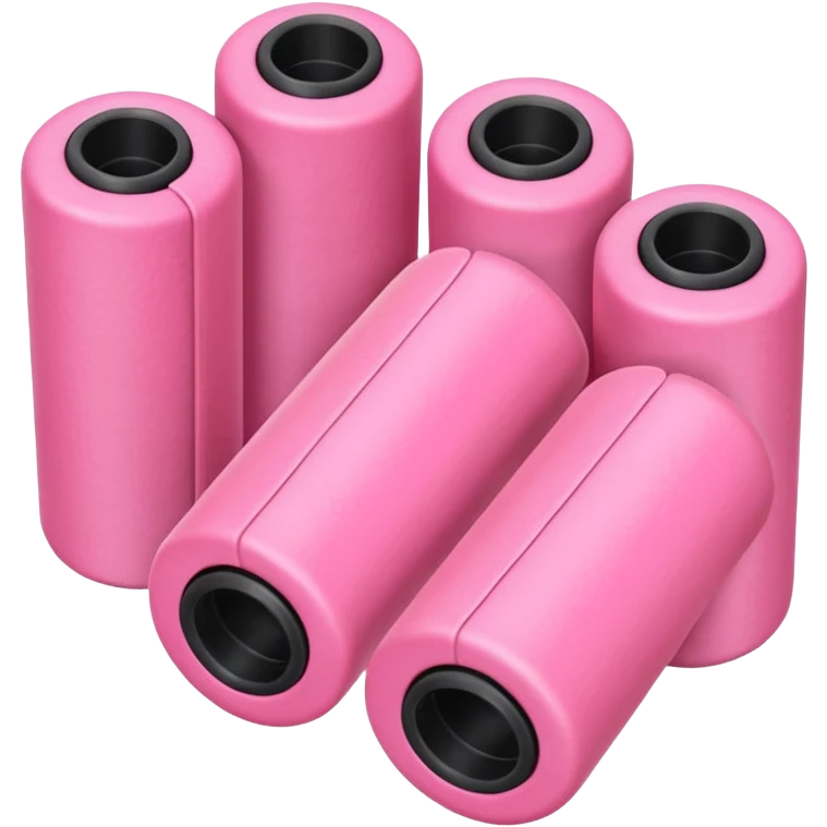 Several pink velcro curlers emoji