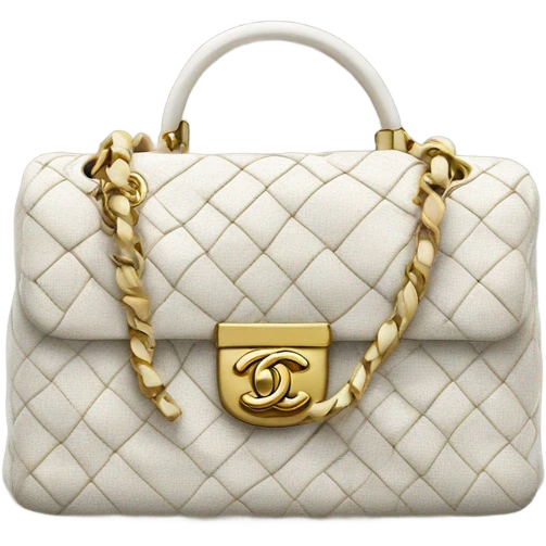 Tweed white chanel bag  emoji