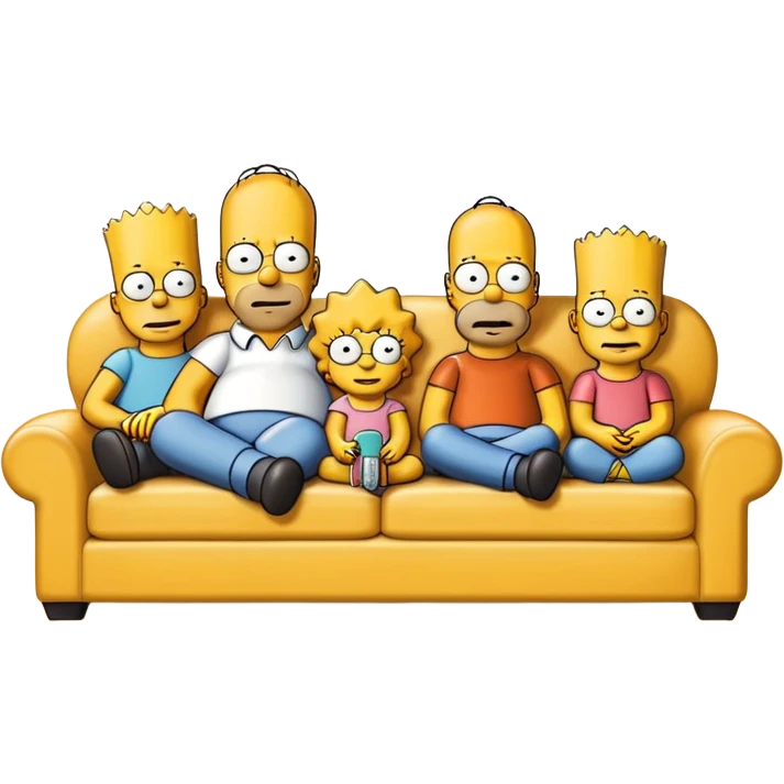 the simpsons in a couch emoji